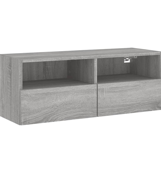 TV-Wandschrank Grau Sonoma 80x30x30 cm Holzwerkstoff