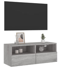 TV-Wandschrank Grau Sonoma 80x30x30 cm Holzwerkstoff