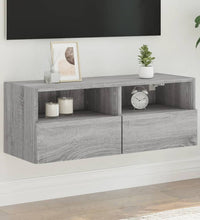 TV-Wandschrank Grau Sonoma 80x30x30 cm Holzwerkstoff