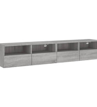 TV-Wandschränke 2 Stk. Grau Sonoma 80x30x30 cm Holzwerkstoff