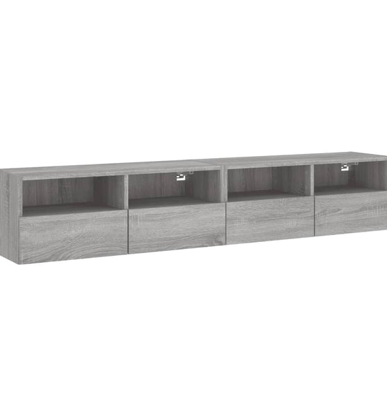 TV-Wandschränke 2 Stk. Grau Sonoma 80x30x30 cm Holzwerkstoff