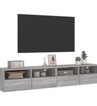 TV-Wandschränke 2 Stk. Grau Sonoma 80x30x30 cm Holzwerkstoff