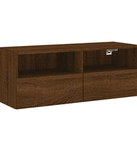 TV-Wandschrank Braun Eiche-Optik 80x30x30 cm Holzwerkstoff