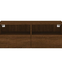 TV-Wandschrank Braun Eiche-Optik 80x30x30 cm Holzwerkstoff