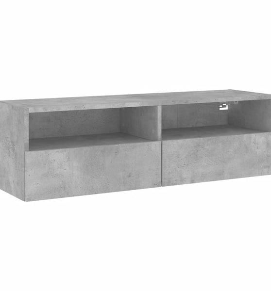 TV-Wandschrank Betongrau 100x30x30 cm Holzwerkstoff