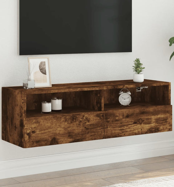 TV-Wandschrank Räuchereiche 100x30x30 cm Holzwerkstoff