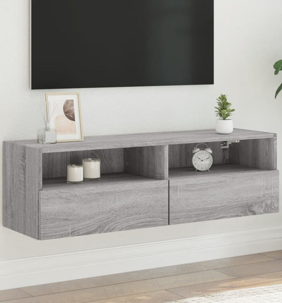 TV-Wandschrank Grau Sonoma 100x30x30 cm Holzwerkstoff