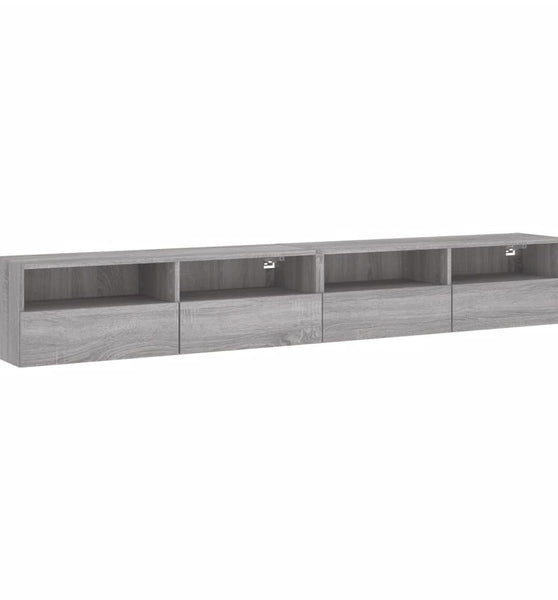 TV-Wandschränke 2 Stk. Grau Sonoma 100x30x30 cm Holzwerkstoff