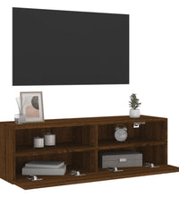 TV-Wandschrank Braun Eiche-Optik 100x30x30 cm Holzwerkstoff