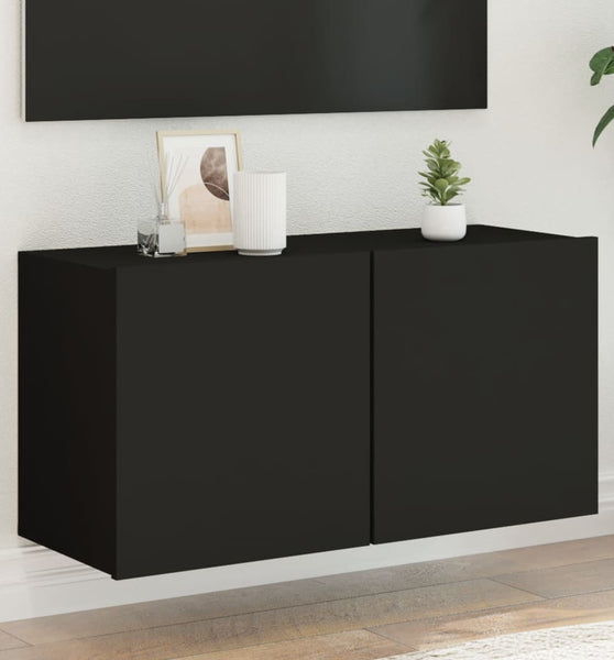 TV-Wandschrank Schwarz 80x30x41 cm