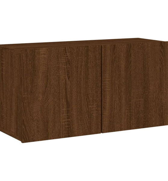 TV-Wandschrank Braun Eichen-Optik 80x30x41 cm