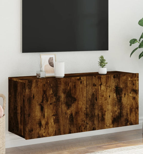 TV-Wandschrank Räuchereiche 100x30x41 cm