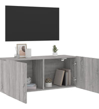 TV-Wandschrank Grau Sonoma 100x30x41 cm