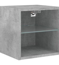 TV-Wandschrank mit LED-Leuchten Betongrau 30x28,5x30 cm