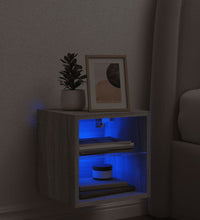 TV-Wandschrank mit LED-Leuchten Grau Sonoma 30x28,5x30 cm