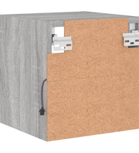 TV-Wandschrank mit LED-Leuchten Grau Sonoma 30x28,5x30 cm