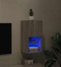 TV-Schrank mit LED-Leuchten Grau Sonoma 30,5x30x60 cm