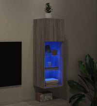 TV-Schrank mit LED-Leuchten Grau Sonoma 30,5x30x90 cm