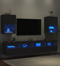 TV-Schränke mit LED-Leuchten 2 Stk. Schwarz 40,5x30x60 cm