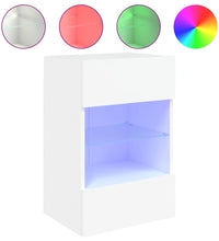 TV-Wandschrank mit LED-Leuchten Weiß 40x30x60,5 cm