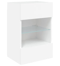 TV-Wandschrank mit LED-Leuchten Weiß 40x30x60,5 cm