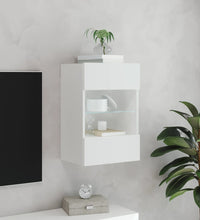 TV-Wandschrank mit LED-Leuchten Weiß 40x30x60,5 cm
