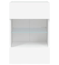 TV-Wandschrank mit LED-Leuchten Weiß 40x30x60,5 cm