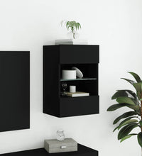 TV-Wandschrank mit LED-Leuchten Schwarz 40x30x60,5 cm