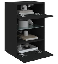 TV-Wandschrank mit LED-Leuchten Schwarz 40x30x60,5 cm