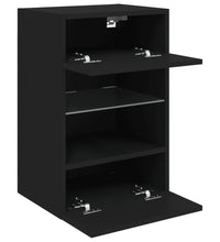 TV-Wandschrank mit LED-Leuchten Schwarz 40x30x60,5 cm