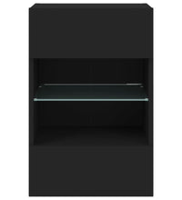 TV-Wandschrank mit LED-Leuchten Schwarz 40x30x60,5 cm