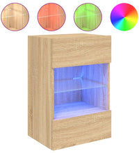 TV-Wandschrank mit LED-Leuchten Sonoma-Eiche 40x30x60,5 cm