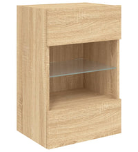 TV-Wandschrank mit LED-Leuchten Sonoma-Eiche 40x30x60,5 cm