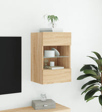 TV-Wandschrank mit LED-Leuchten Sonoma-Eiche 40x30x60,5 cm
