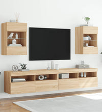 TV-Wandschrank mit LED-Leuchten Sonoma-Eiche 40x30x60,5 cm