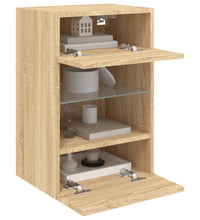 TV-Wandschrank mit LED-Leuchten Sonoma-Eiche 40x30x60,5 cm