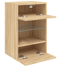 TV-Wandschrank mit LED-Leuchten Sonoma-Eiche 40x30x60,5 cm