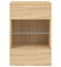 TV-Wandschrank mit LED-Leuchten Sonoma-Eiche 40x30x60,5 cm