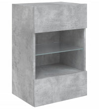 TV-Wandschrank mit LED-Leuchten Betongrau 40x30x60,5 cm