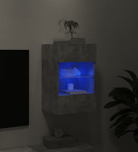 TV-Wandschrank mit LED-Leuchten Betongrau 40x30x60,5 cm