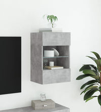 TV-Wandschrank mit LED-Leuchten Betongrau 40x30x60,5 cm