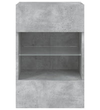 TV-Wandschrank mit LED-Leuchten Betongrau 40x30x60,5 cm