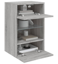 TV-Wandschrank mit LED-Leuchten Grau Sonoma 40x30x60,5 cm