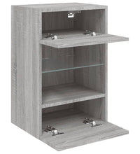 TV-Wandschrank mit LED-Leuchten Grau Sonoma 40x30x60,5 cm