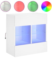 TV-Wandschrank mit LED-Leuchten Weiß 58,5x30x60,5 cm