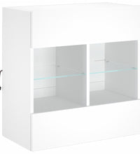 TV-Wandschrank mit LED-Leuchten Weiß 58,5x30x60,5 cm