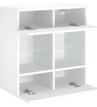 TV-Wandschrank mit LED-Leuchten Weiß 58,5x30x60,5 cm