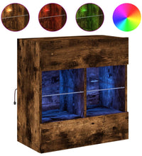 TV-Wandschrank mit LED-Leuchten Räuchereiche 58,5x30x60,5 cm