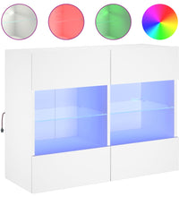 TV-Wandschrank mit LED-Leuchten Weiß 78,5x30x60,5 cm