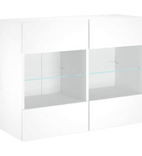 TV-Wandschrank mit LED-Leuchten Weiß 78,5x30x60,5 cm